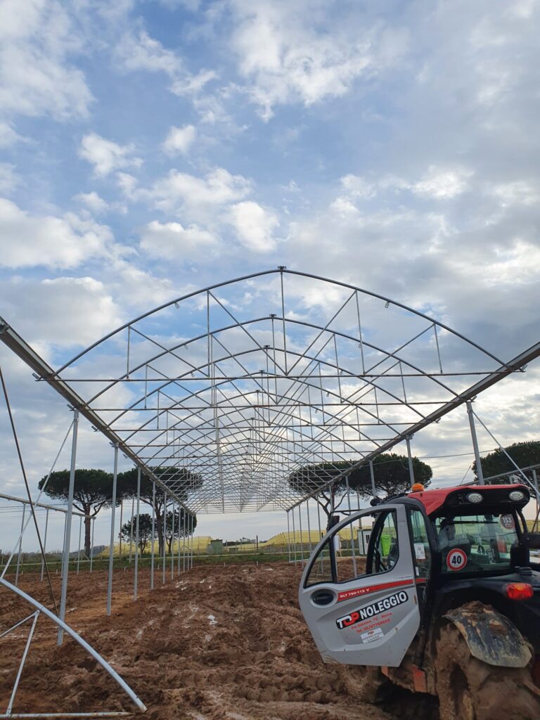 Greenhouse building in Italy